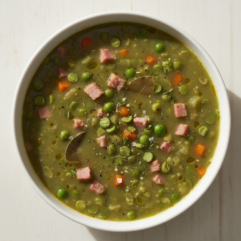 Hearty Split Pea Soup with Ham