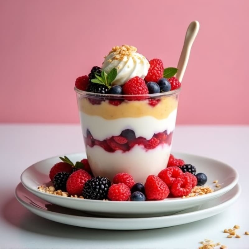 Creamy Greek Yogurt Protein Parfait with Mixed Berries