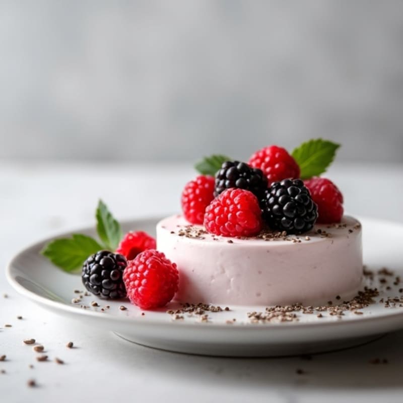 Greek Yogurt Protein Mousse with Mixed Berries