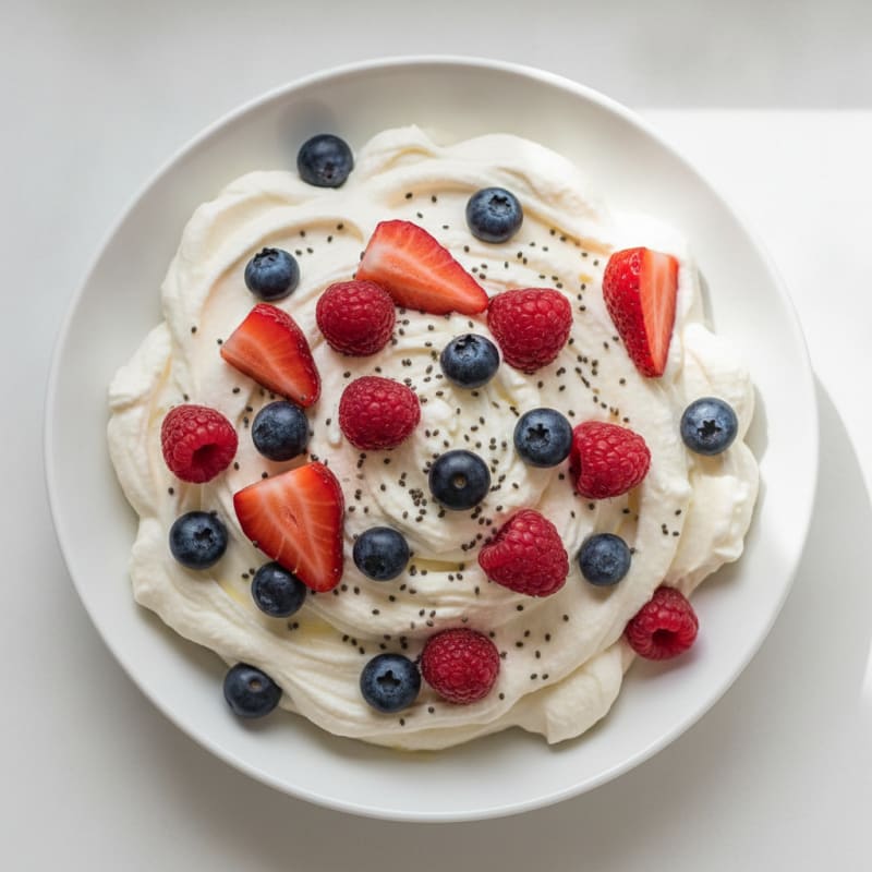 Silky Greek Yogurt Protein Mousse with Berries