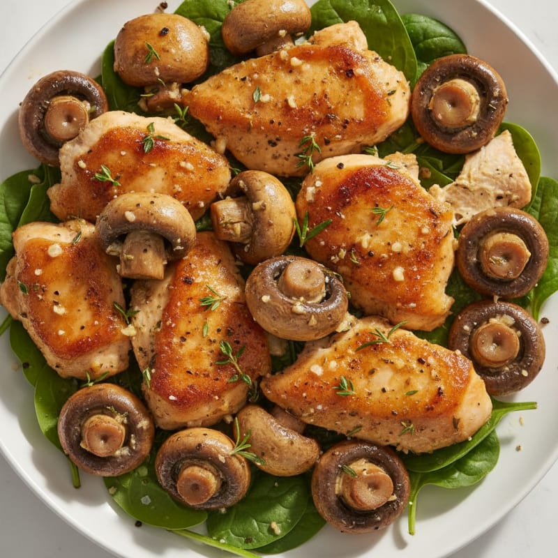 Garlic Butter Roasted Mushrooms with Herbs