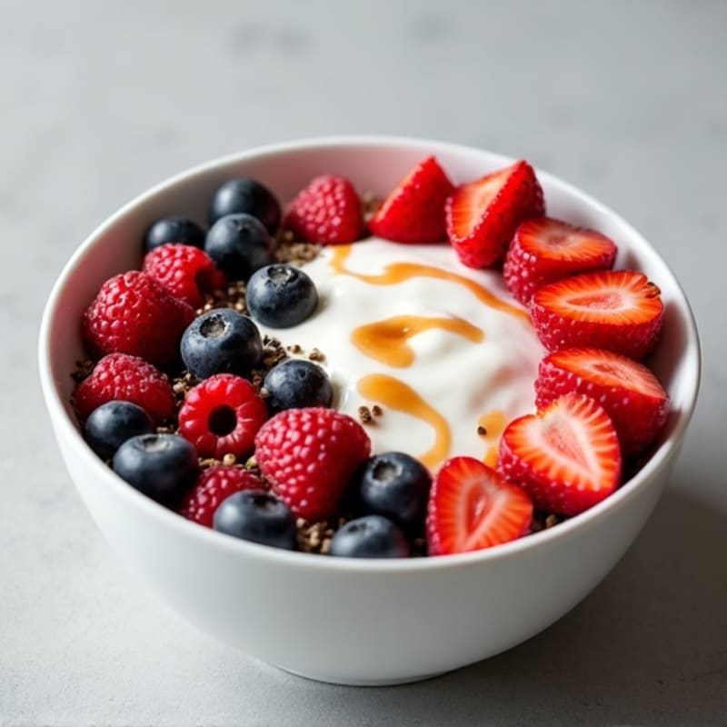 Creamy Greek Yogurt Protein Bowl with Mixed Berries