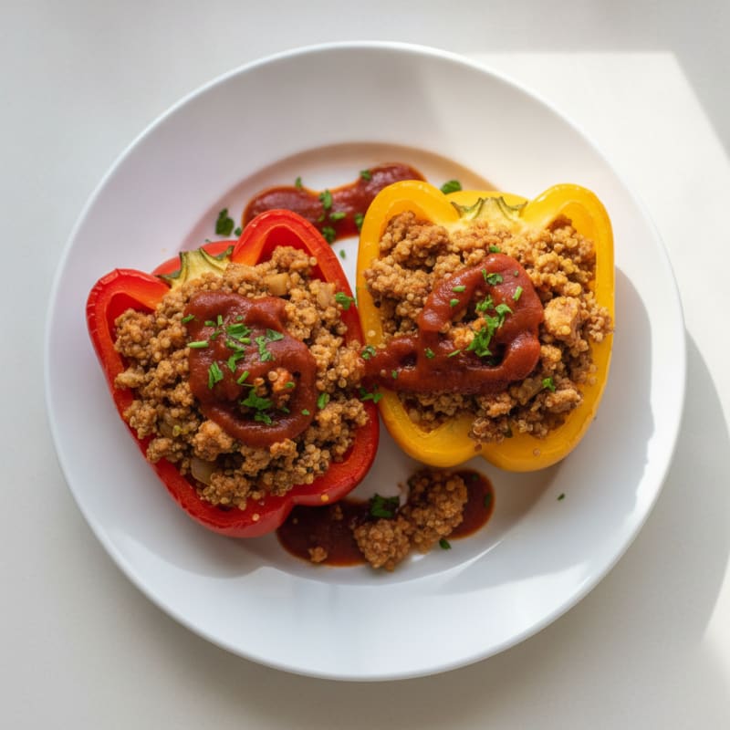 Quinoa and Turkey Stuffed Bell Peppers