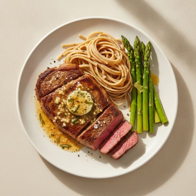Pan-Seared Steak with Garlic Herb Butter