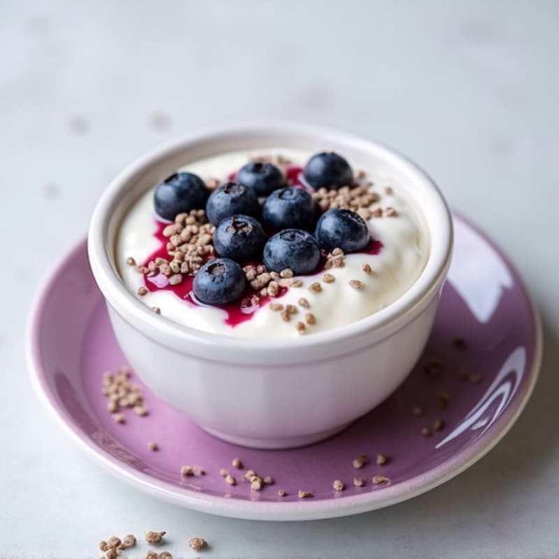 Greek Yogurt with Whey Protein and Blueberries