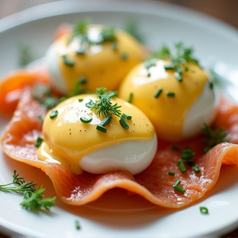 Silky Poached Eggs with Fresh Herb Hollandaise