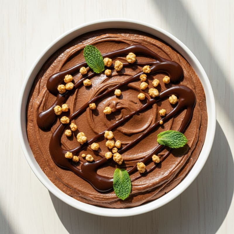 Chocolate Protein Mousse with Silky Cottage Cheese