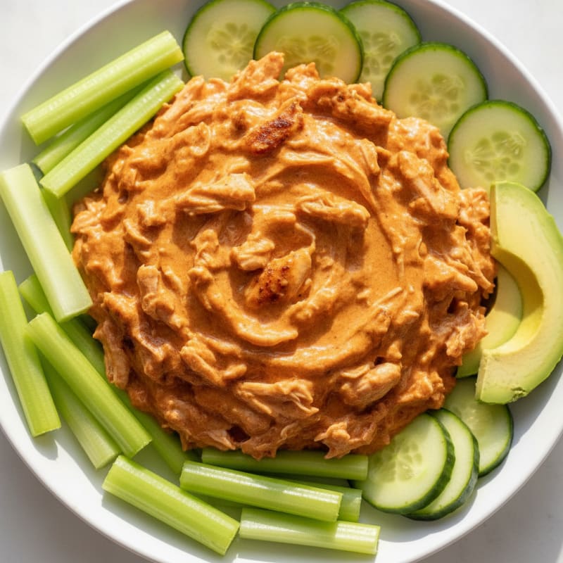 Clean Buffalo Chicken Dip
