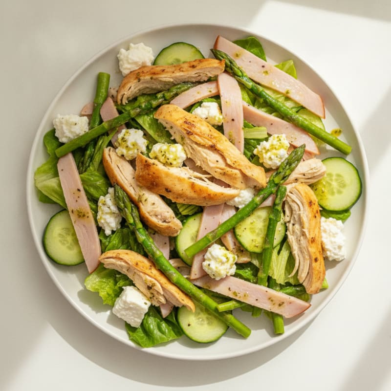Lemon-Herb Roasted Chicken with Asparagus