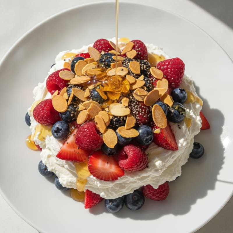 Greek Yogurt Protein Parfait with Mixed Berries