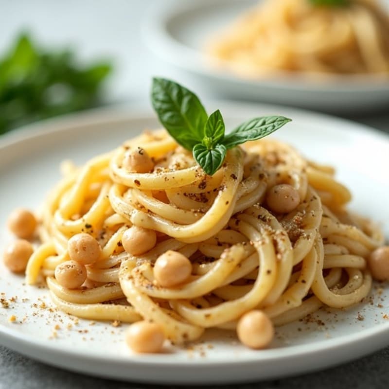 Healthy Creamy Cashew Alfredo Pasta