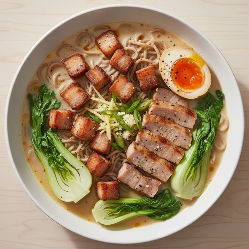 Creamy Pork Ramen with Crispy Belly