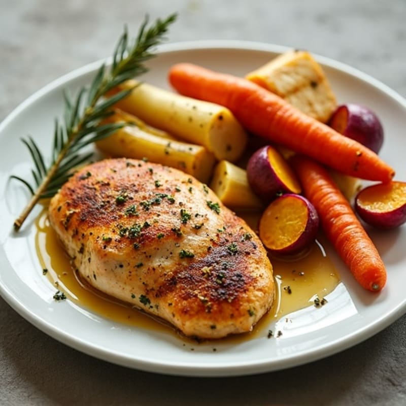 Sheet Pan Lemon Herb Chicken and Crispy Root Vegetables
