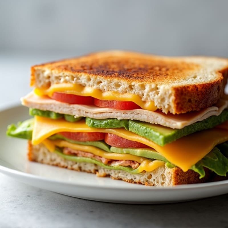 Protein-Packed Triple Layer Turkey and Cheese Melt