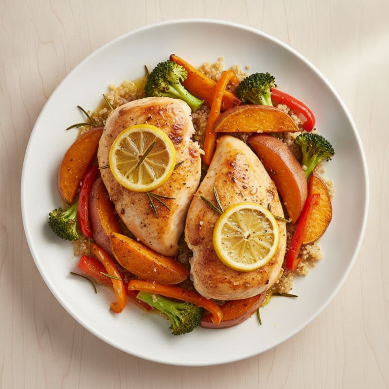 Lemon Herb Roasted Chicken and Veggies
