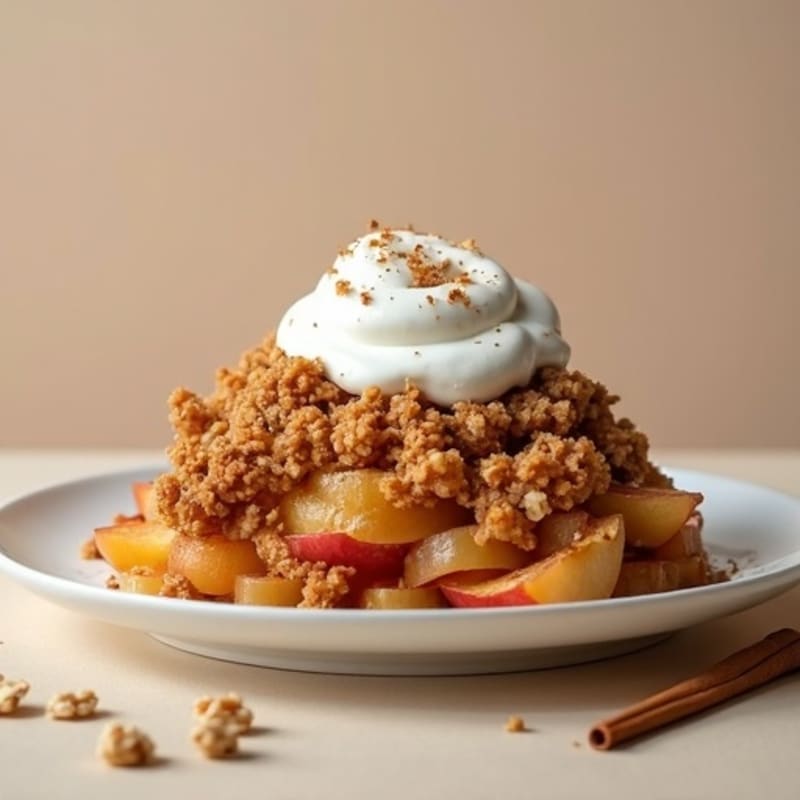 Cinnamon-Spiced Apple Oat Crumble