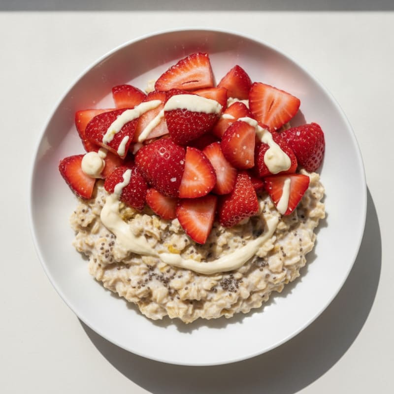 Strawberry Shortcake Overnight Oats