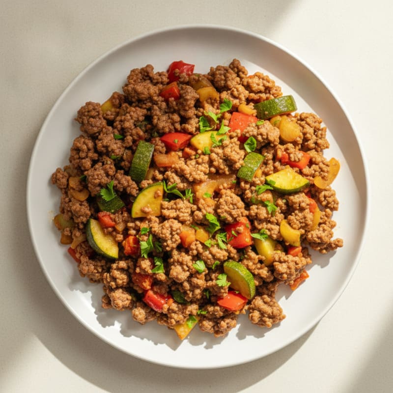 Savory Ground Beef and Vegetable Skillet