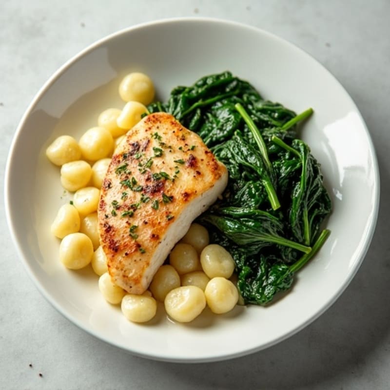 Creamy Ricotta Gnocchi with Lean Chicken and Sautéed Greens
