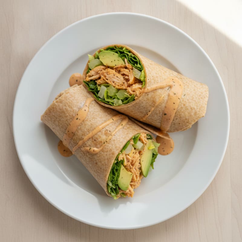 Buffalo Ranch Chicken Salad Wrap