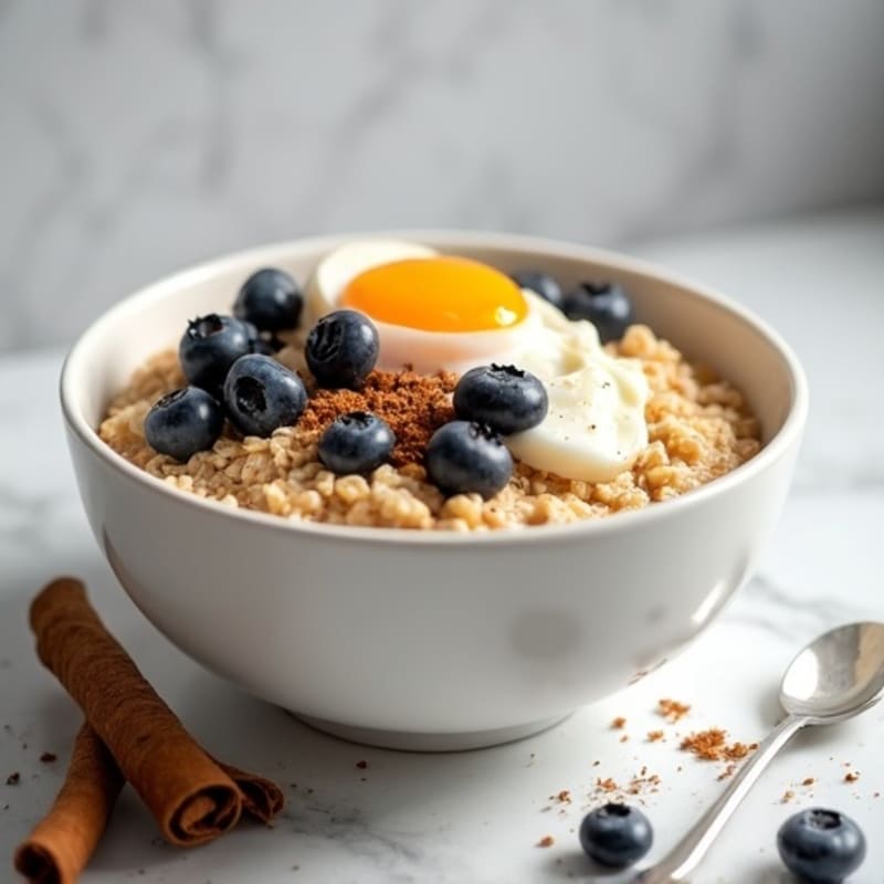 Fluffy Egg White Oatmeal Protein Bowl