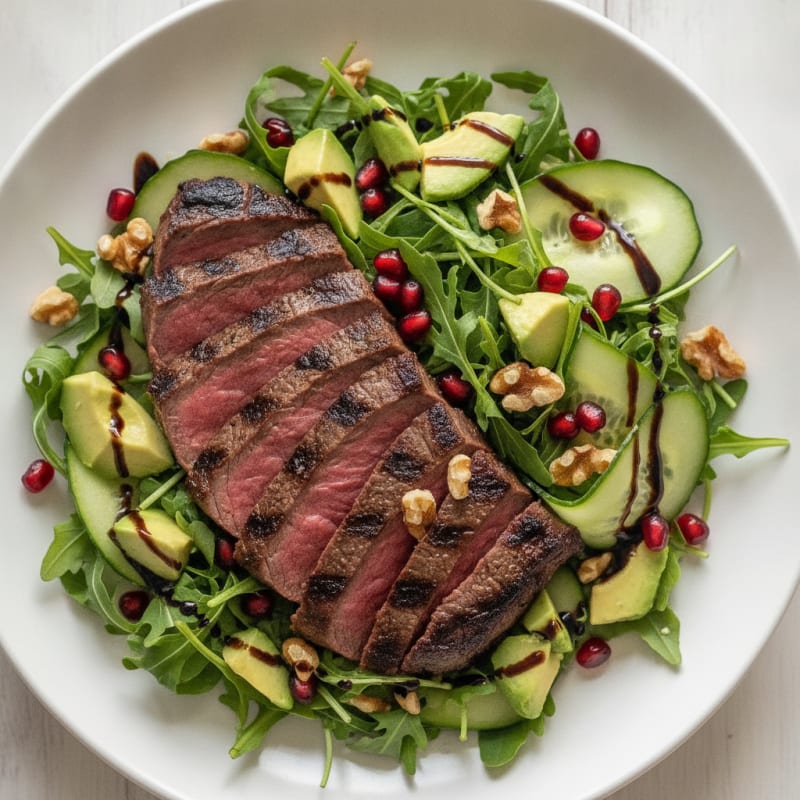 Grilled Steak and Pomegranate Salad