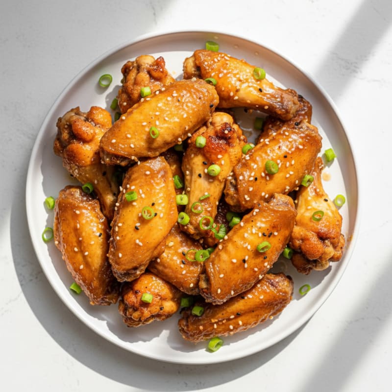 Crispy Honey-Garlic Chicken Wings
