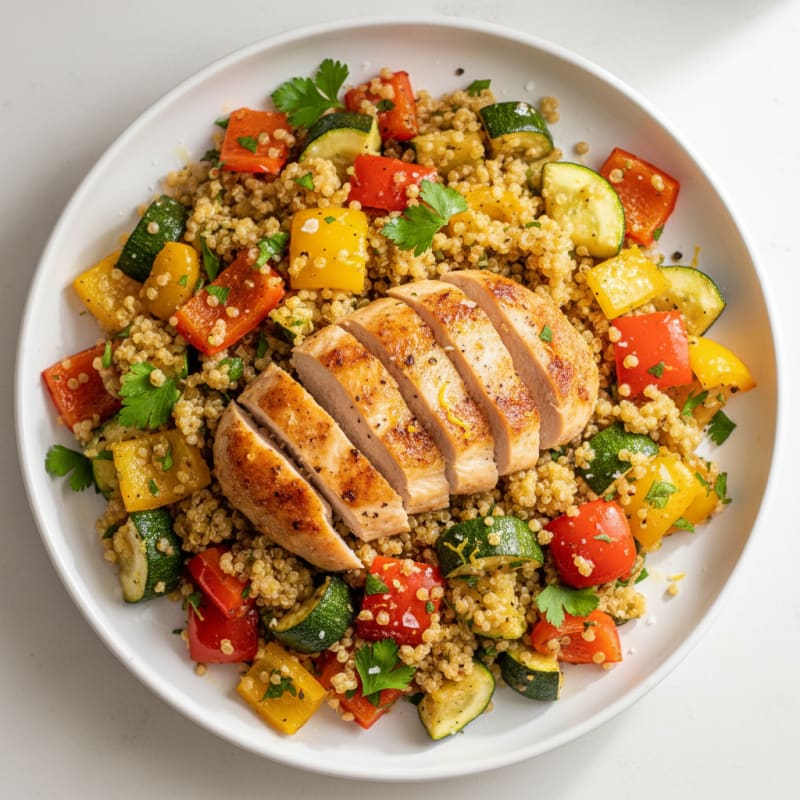 Zesty Quinoa Salad with Roasted Vegetables