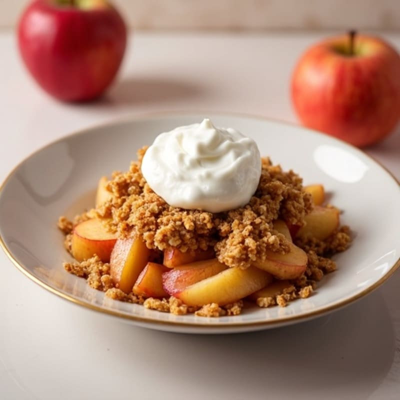 Warm Spiced Apple Crumble with Crispy Oat Topping