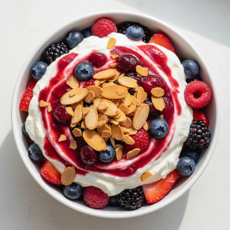 Creamy Greek Yogurt Protein Parfait with Mixed Berries