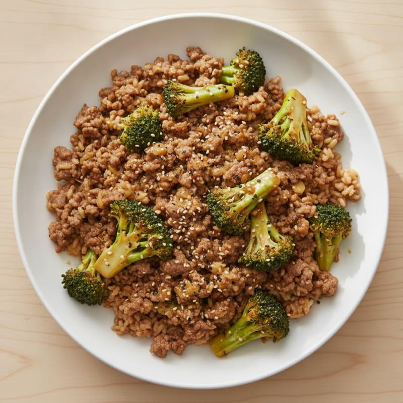 Ground Beef and Broccoli Stir-Fry
