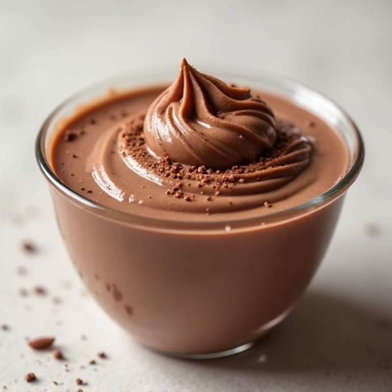 Silky Chocolate Protein Pudding with Almond Butter Swirl