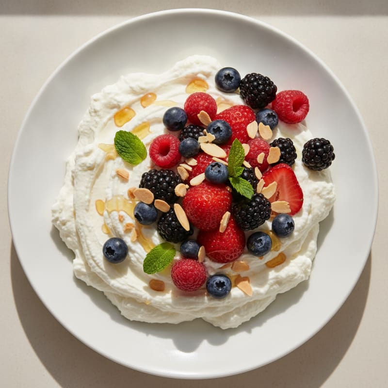 Greek Yogurt Protein Mousse with Berries
