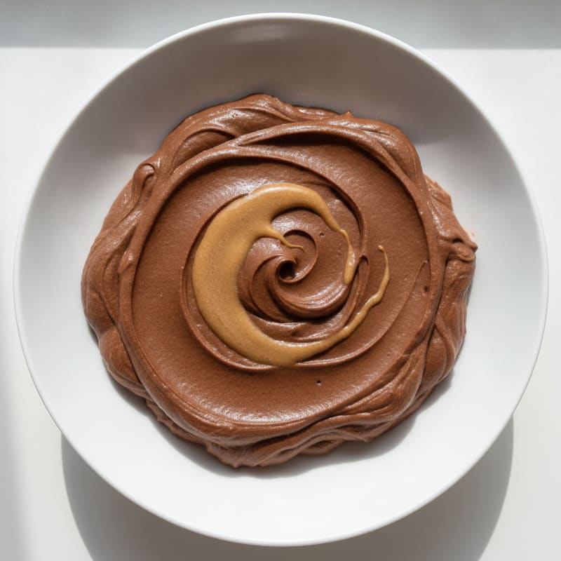 Silky Chocolate Protein Pudding with Almond Butter Swirl