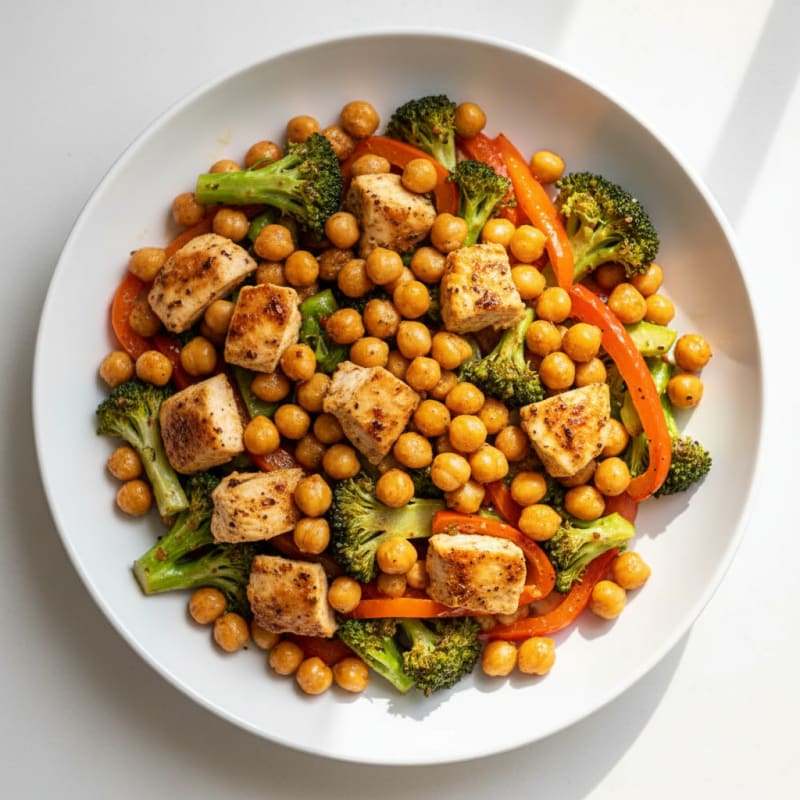Zesty Roasted Chickpea & Veggie Bowl