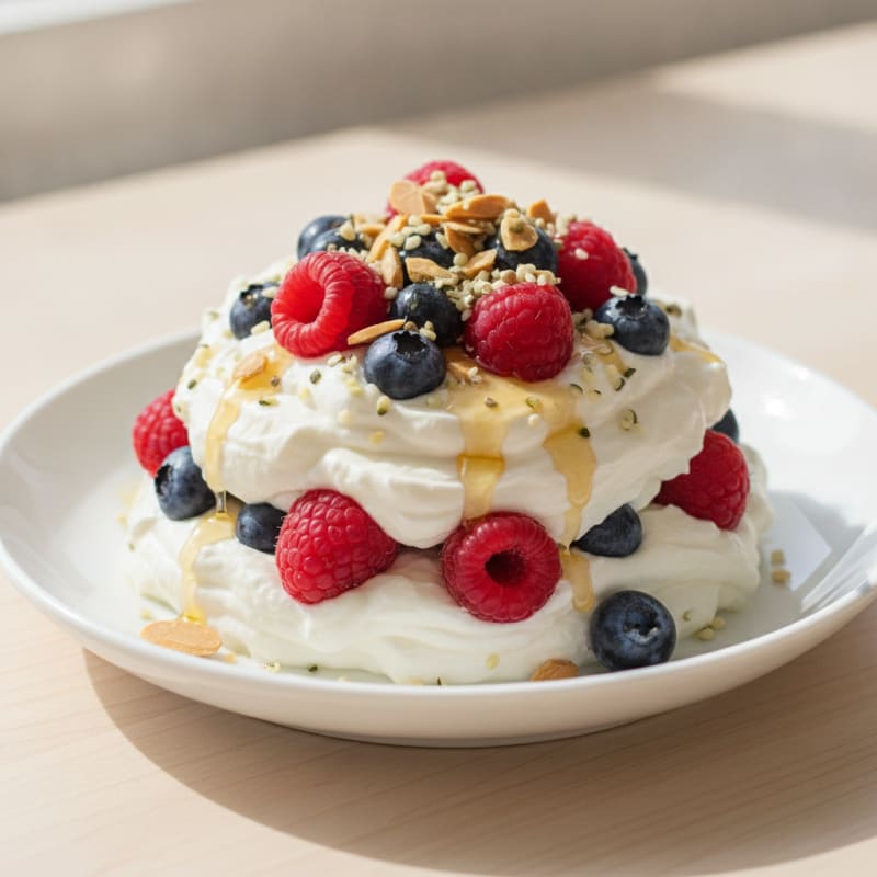 Greek Yogurt Protein Parfait with Mixed Berries