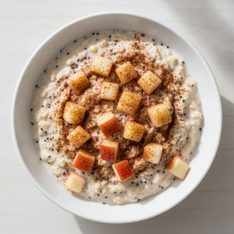 Apple Cinnamon Protein Overnight Oats