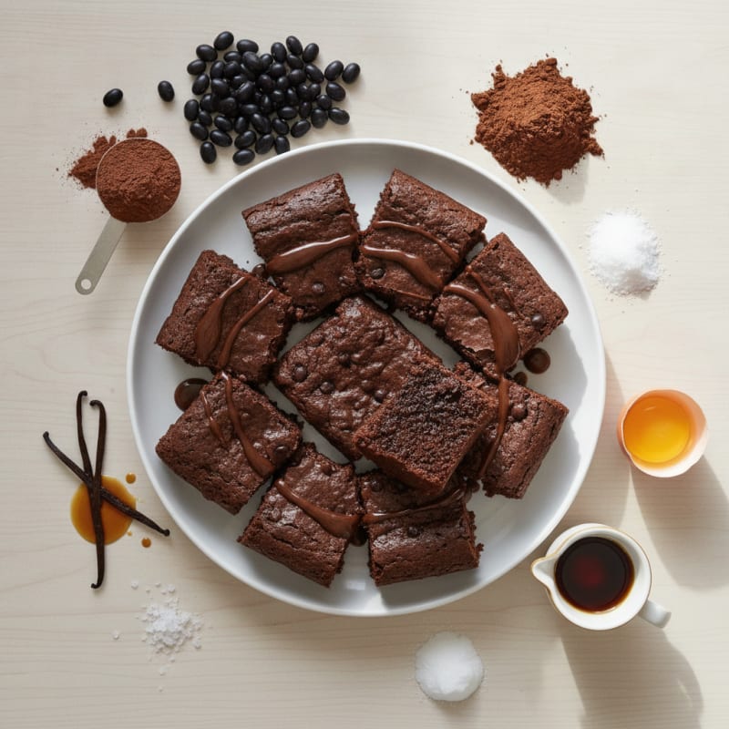 Fudgy Chocolate Black Bean Brownies