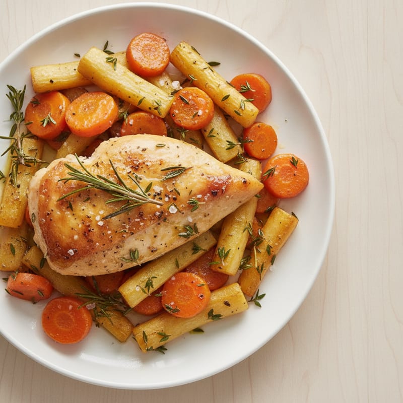 Savory Herb-Roasted Chicken with Root Vegetables