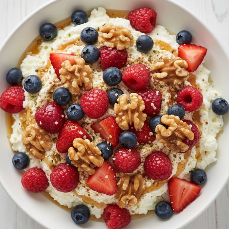 Sweet Cottage Cheese with Berries