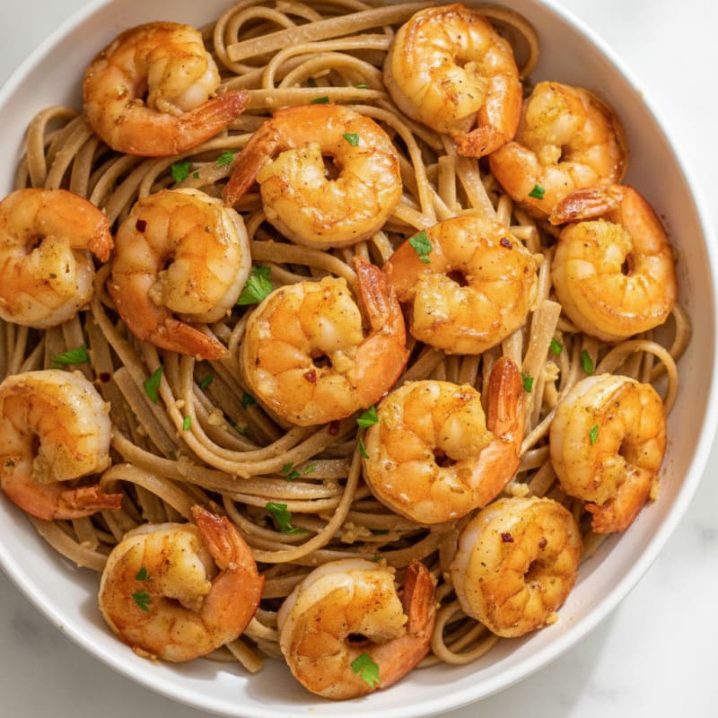 Garlic Butter Shrimp Scampi with Linguine