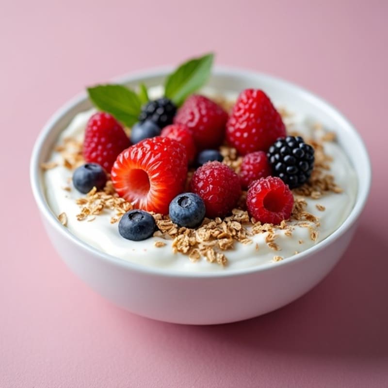 Protein-Packed Greek Yogurt Berry Crumble