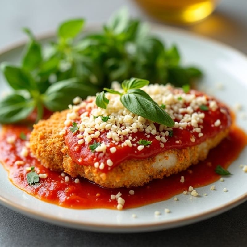 Crispy Baked Chicken Parmesan with Fresh Herbs