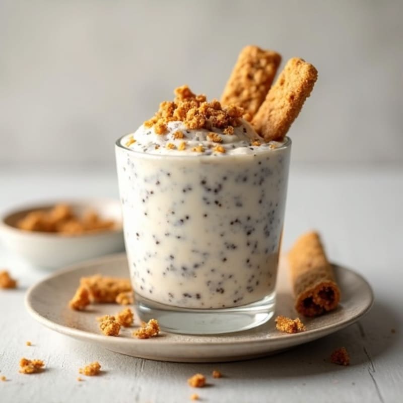 Chia Protein Pudding with Crumbled Chomp Stick