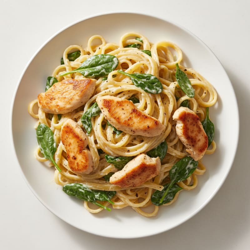 Creamy Garlic Parmesan Chicken Fettuccine