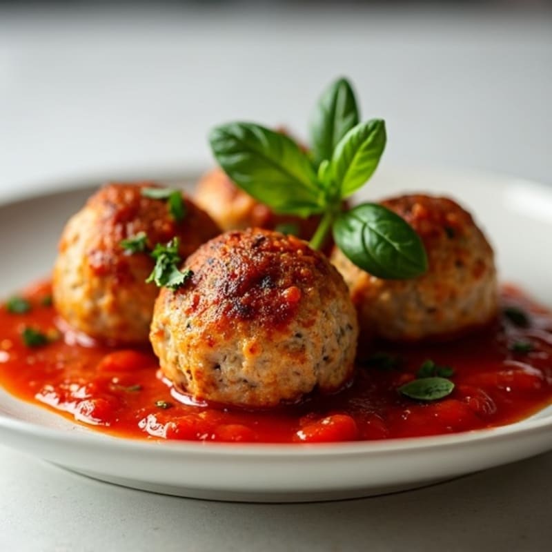 Herb-Roasted Turkey Meatballs with Fresh Marinara
