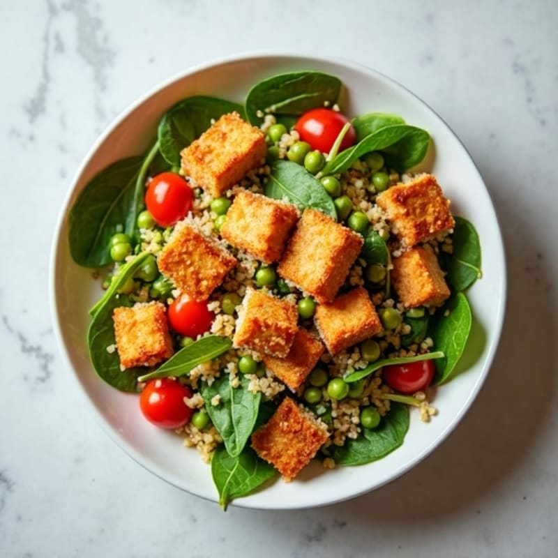 Crispy Tofu and Quinoa Power Salad