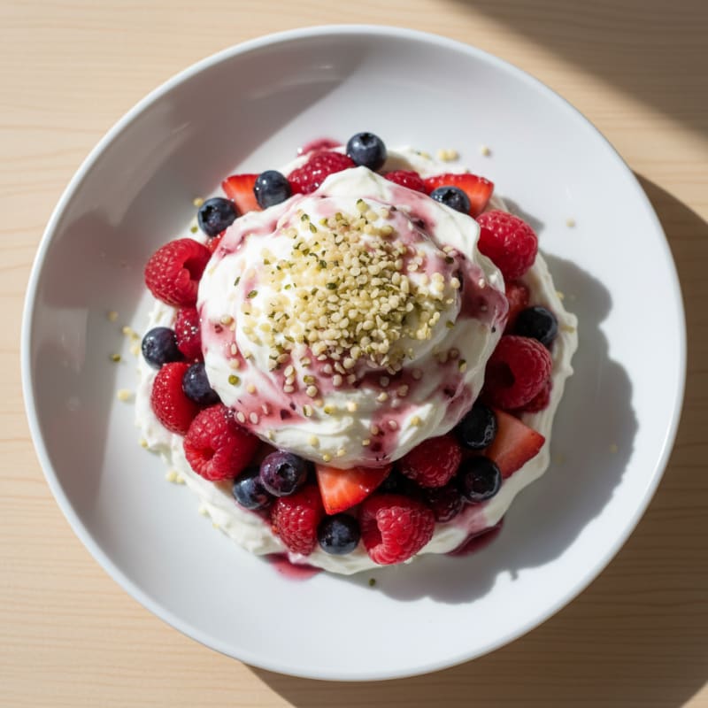 Greek Yogurt Protein Parfait with Mixed Berries
