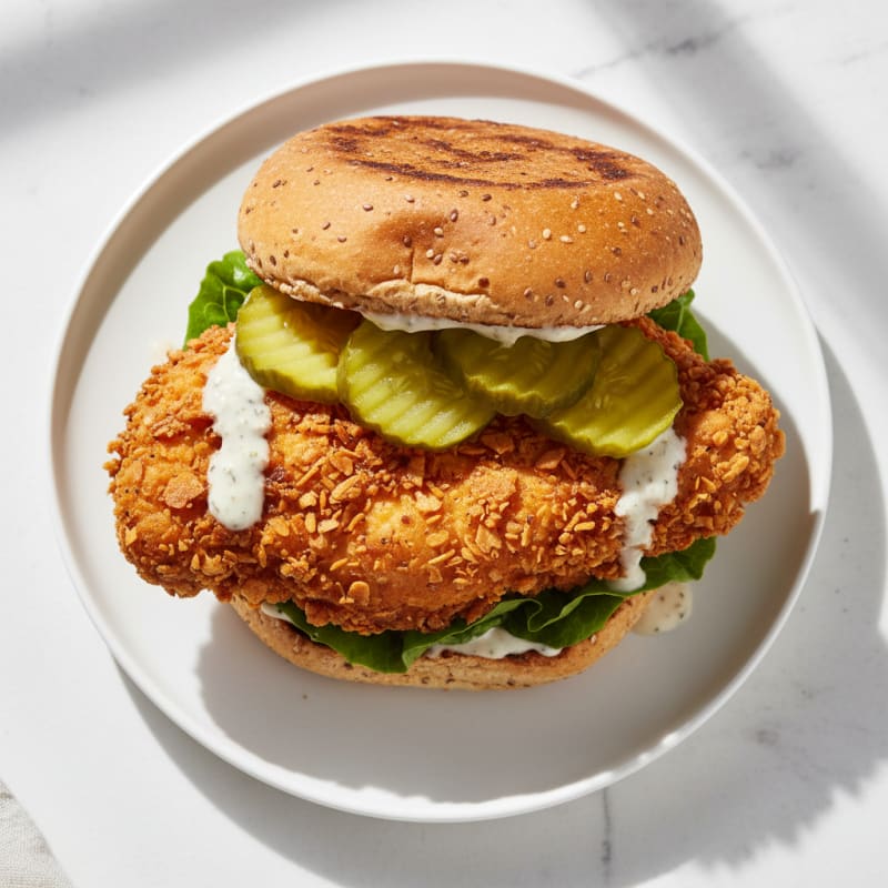 Buttermilk Fried Chicken Sandwich with Pickles