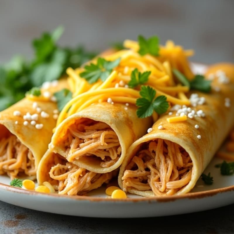 Salsa Verde Shredded Chicken Enchiladas